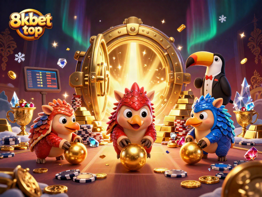 Rolling pangolins in vibrant armor make a splash at 8kbet top casino games.