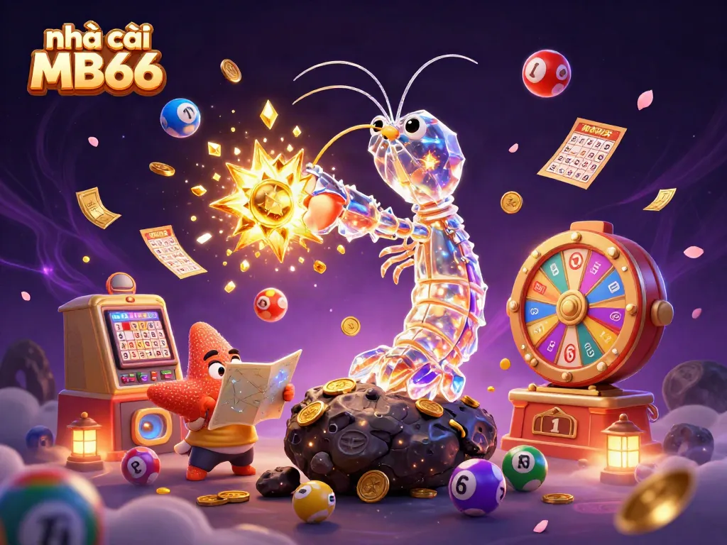 Engage with nhà cái MB66's vibrant cosmic casino scene, featuring interstellar characters and dynamic game elements.